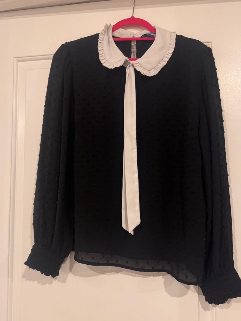 Nordstrom CeCe Bow Collar Blouse Size:XL - Picture 3 of 4